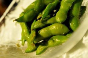 Boiled soybeans.