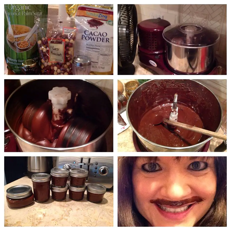 The finished product- Raw Nutella recipe with Myra. 