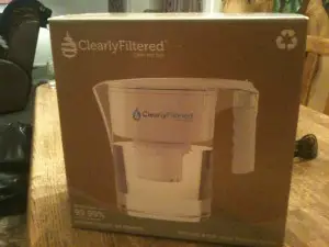 The Clearly Filtered water pitcher, which can filter fluoride and much more from your tap water. 