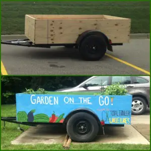 A before and after picture of the 'Garden on the Go' project. (Courtesy of Claire Erwin) 