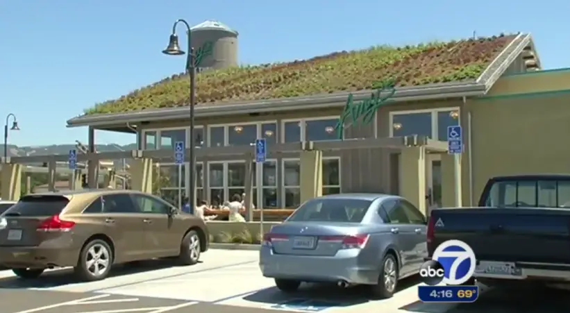 Amy's new organic drive-thru also utilizes produce sustainably grown on its own roof. PHOTO: ABC-7 Bay Area