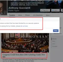 Article Exposing GMO Labeling Ban Being Censored by Facebook? See These Pictures and Decide for Yourself