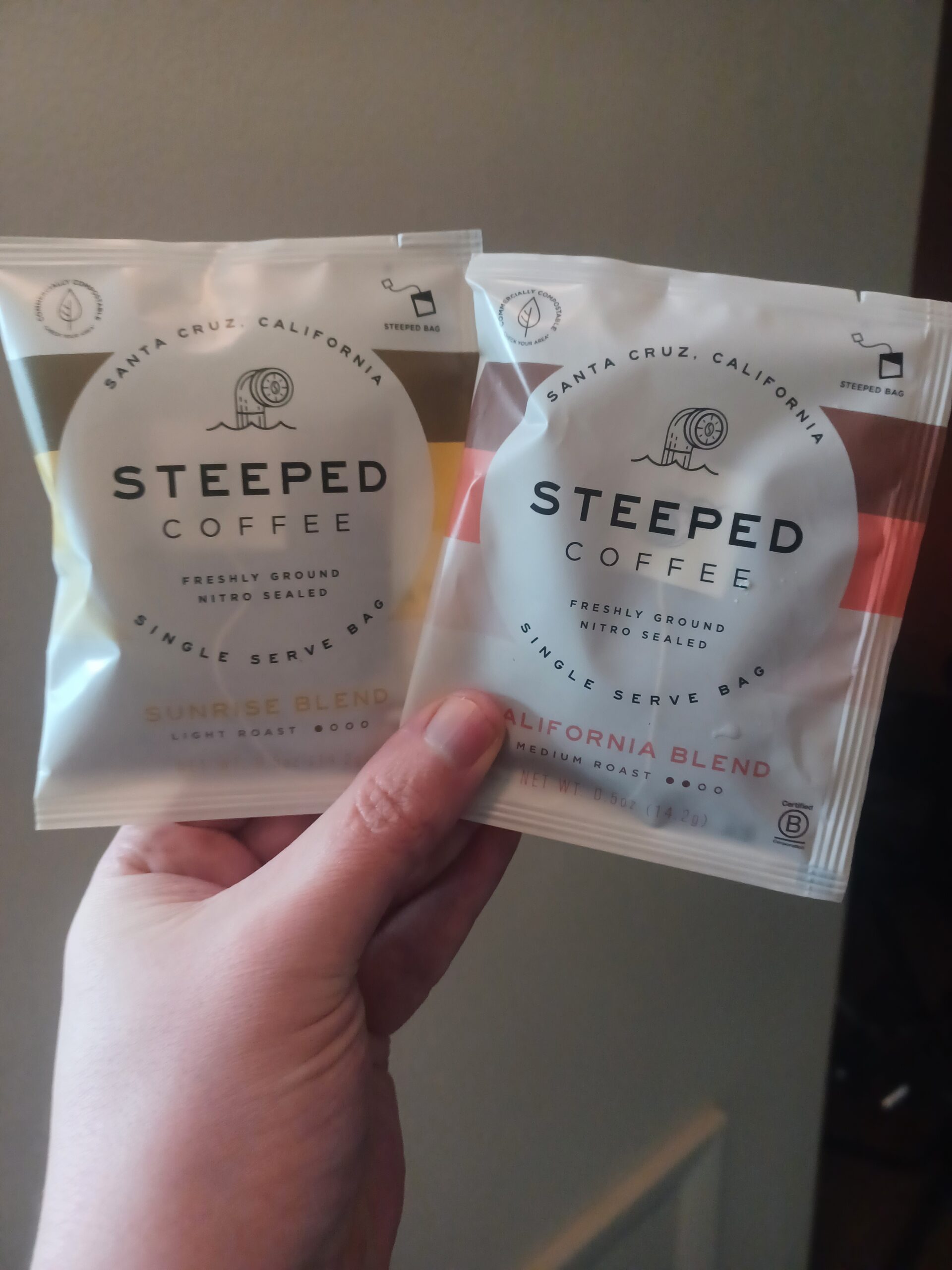Steeped Coffee makes delicious organic instant coffee in a variety of flavors and blends. 