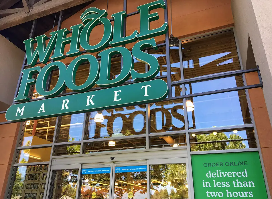 Whole Foods sign outside of its market. 