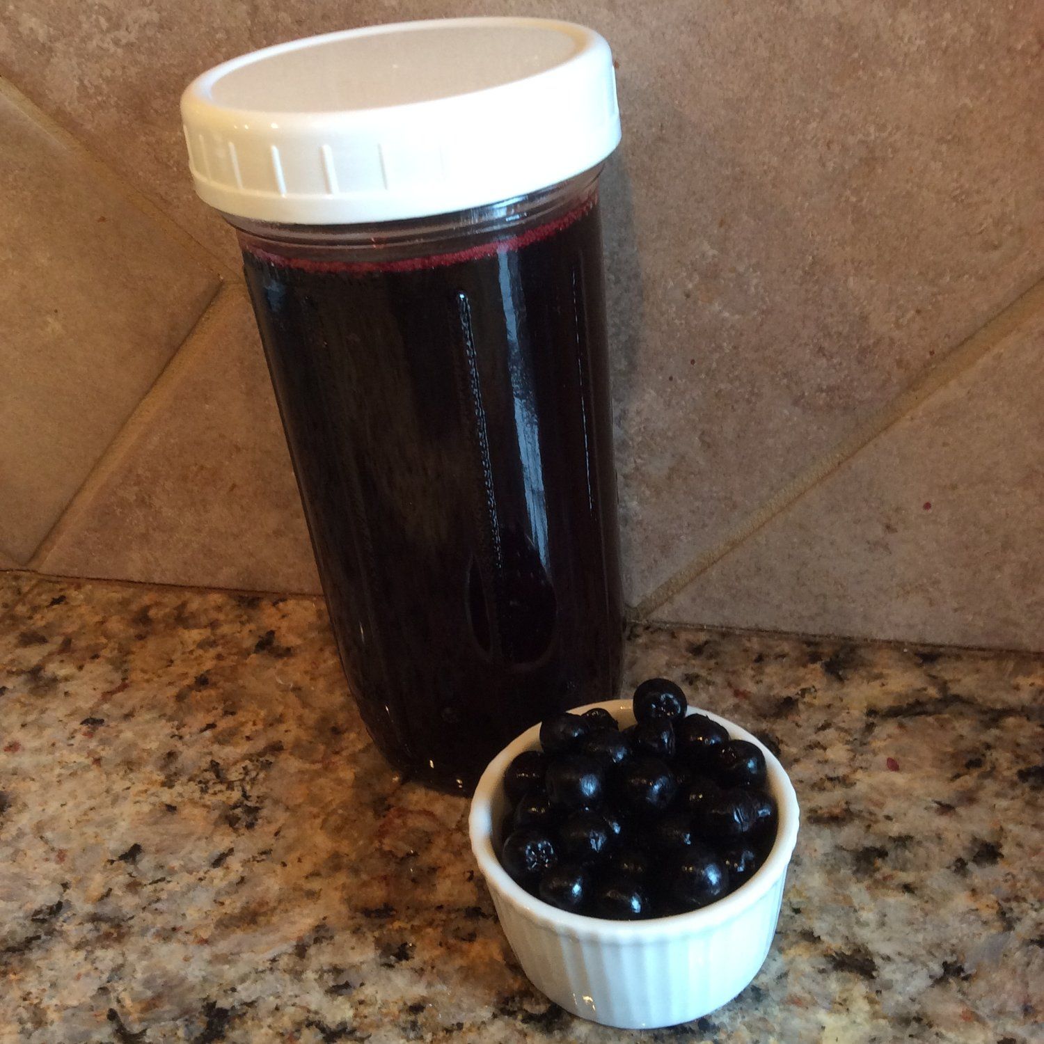 Aronia berry syrup. 