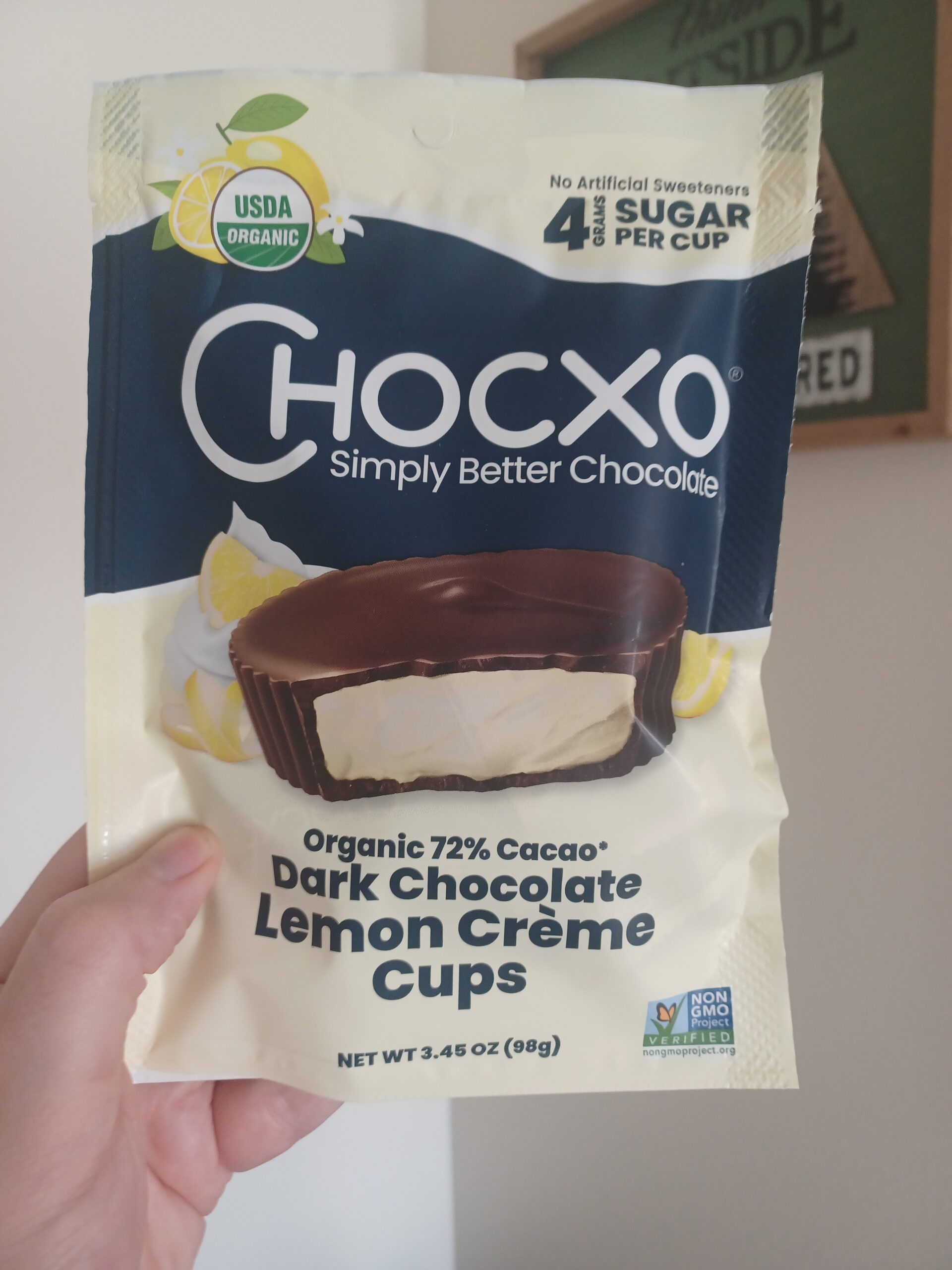 Choxo peanut butter style cups. 