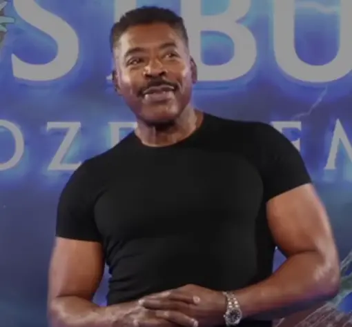 Ernie HUdson of Ghostbusters fame showed off his fridge and gym.