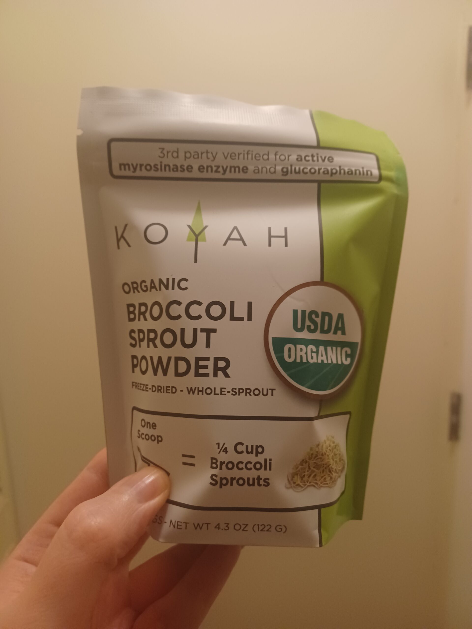 Broccoli Sprouts powder from Koyah Organic. 