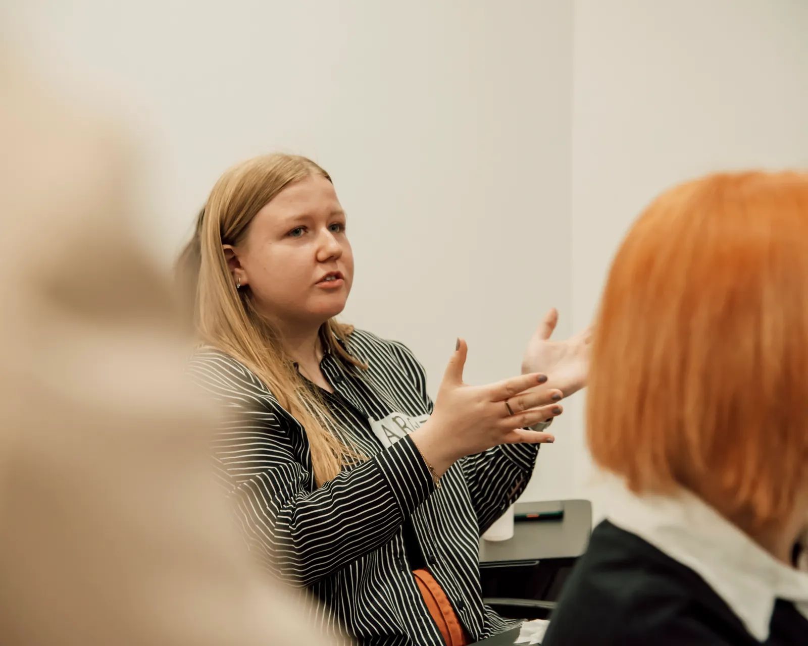 Amara speaking at a workshop