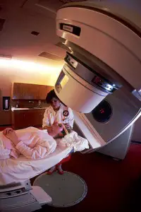 A woman being prepared for radiation therapy. PHOTO: Wikipedia