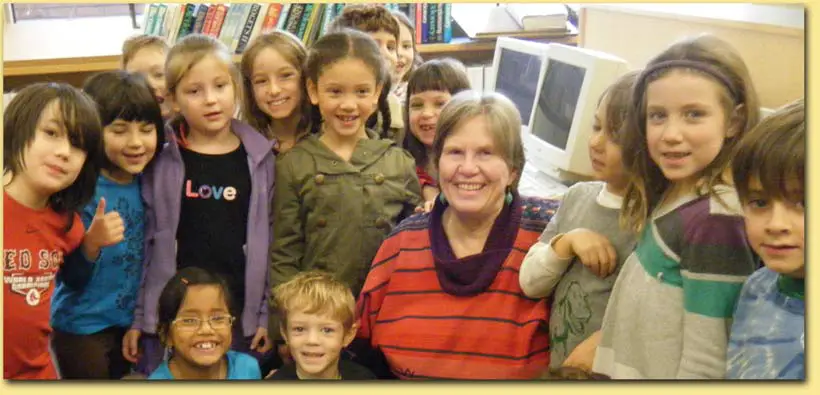 children with Ann her site - ann cameron book dot com
