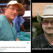 Doctor Who Treated Legendary Singer Bono Found with Knife in Chest at Home – 81st Unexplained Death in the Medical Community
