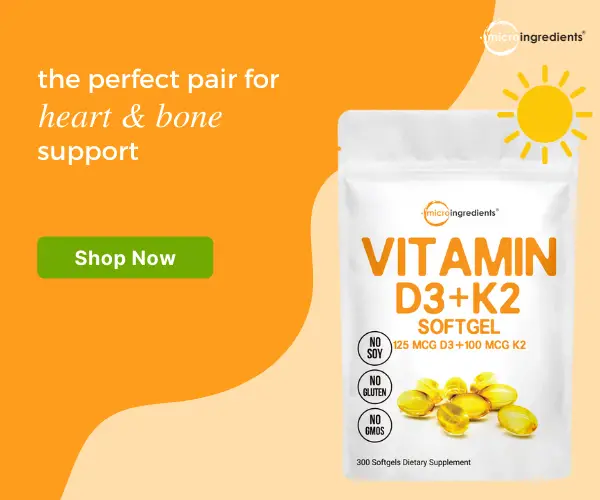 vitamin D + k2 supplement organic