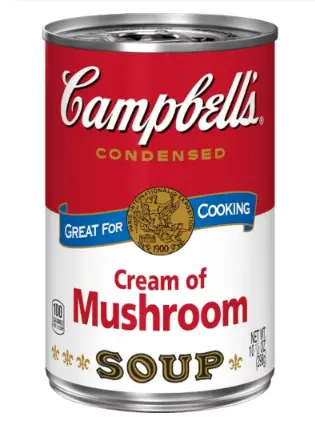 Cream of Mushroom Soup from Campbell's is packed full of processed and likely GMO ingredients. 
