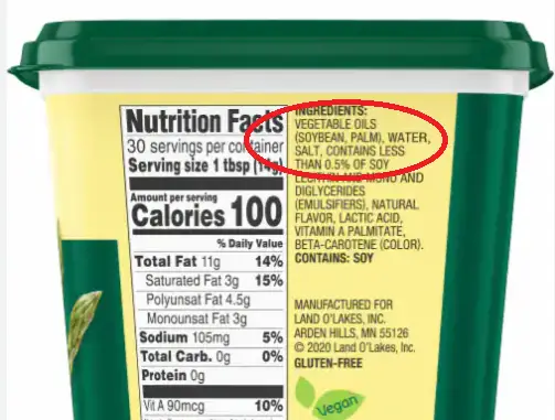 Land O'Lakes vegan butter substitute. 