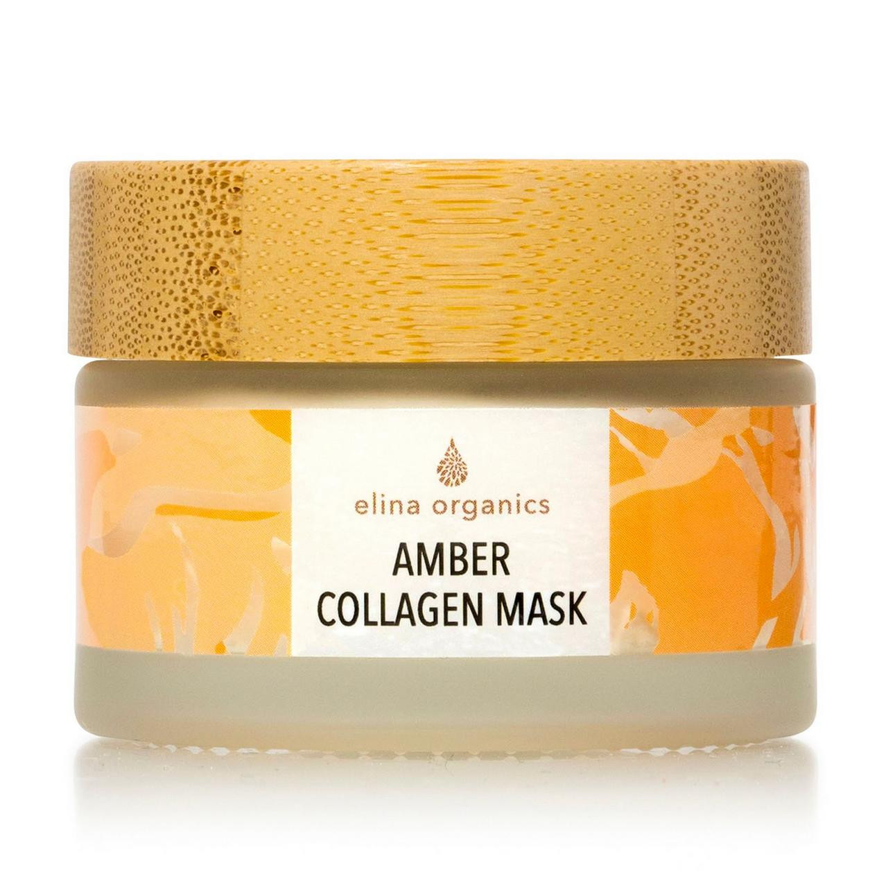 Mask with Amber Collagen Cream on it. 