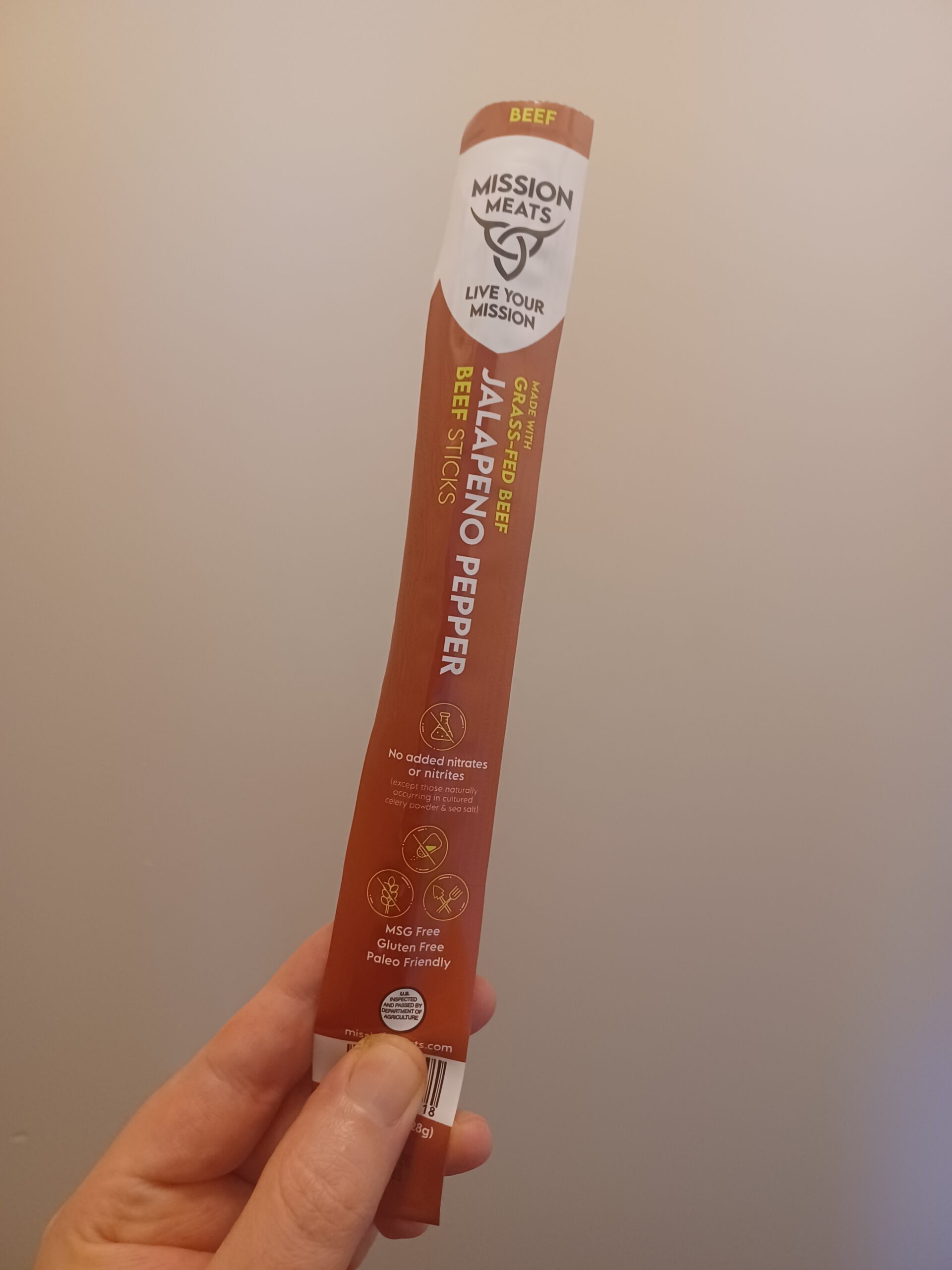 A stick from Mission Meats. 