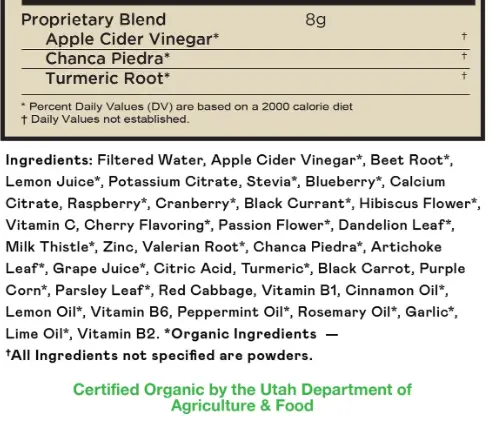 Gall bladder ingredients list. 